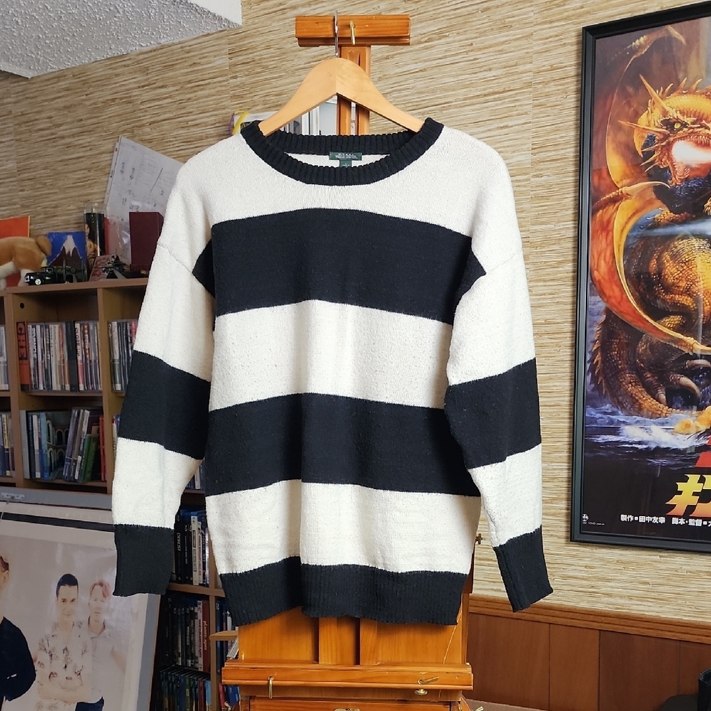 Black and White Striped Sweater